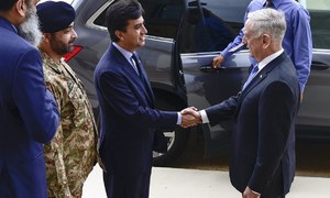 Envoy Ali Siddiqui meets US Defence Secy James Mattis in Washington