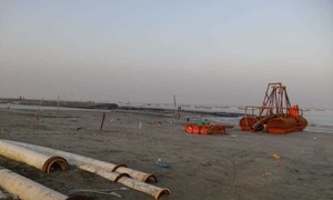 A highway where the sea should be