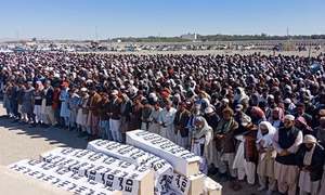 Funeral prayers offered for 24 killed in Bela bus inferno