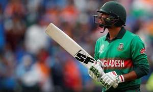 Bangladesh's World Cup hopes come crashing down as India win by 28 runs
