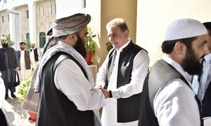 Afghan Taliban delegation meets Qureshi at foreign ministry