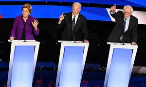 US Democrats lock horns over war, gender in last debate before Iowa