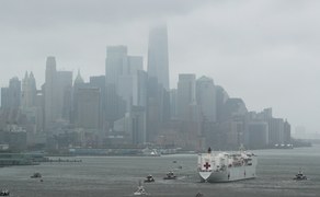 Military hospital ship leaves New York as virus cases decline