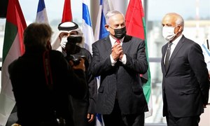 Netanyahu greets passengers as first UAE flight lands in Israel