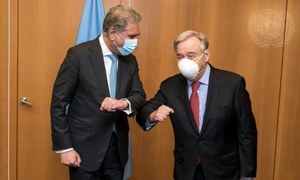 Qureshi stresses Pakistan's unwavering support for Palestine in meeting with UN chief