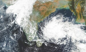 Tropical storm brewing in Bay of Bengal off Indian coast