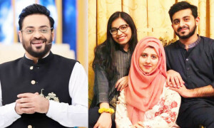 عامر لیاقت کے بچوں نے دانیہ ملک کے خلاف ایف آئی اے میں شکایت درج کروادی