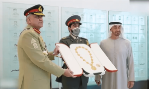 UAE president awards COAS Bajwa Order of the Union medal