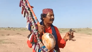 Women Democratic Front raising funds for Cholistan folk musician Aadu Ram Bhagat