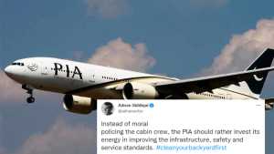 PIA draws celebrities&rsquo; ire for focusing on cabin crew&rsquo;s undergarments rather than plane safety