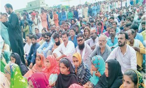 Strike held in Mirpurkhas town for relief cut on LBOD dyke