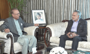 صدر مملکت سے اسحٰق ڈار کی ملاقات، آرمی چیف کے تقرر پر تبادلہ خیال