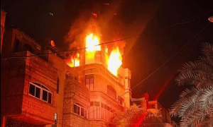 غزہ: عمارت میں آگ لگنے سے 7 بچوں سمیت 21 افراد جاں بحق