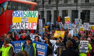 Britain faces largest ever healthcare strikes as pay disputes drag on