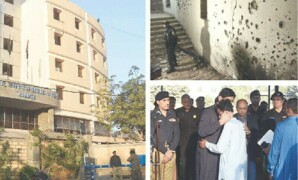 کراچی پولیس آفس پر حملہ: تفتیش کاروں کو دہشت گردی میں &rsquo;اندرونی مدد&lsquo; کا شبہ