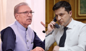Zelensky calls Alvi to seek support for UN move