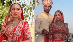 اُشنا شاہ رشتہ ازدواج میں منسلک، شادی کے جوڑے پر تنقید کرنیوالوں کو آڑے ہاتھوں لے لیا