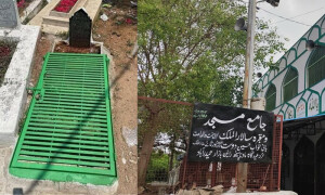 سوشل میڈیا پرزیرگردش خبر غلط ثابت، &rsquo;تالا لگی قبرپاکستان میں نہیں بھارت میں ہے&lsquo;