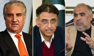 9 مئی توڑ پھوڑ: پی ٹی آئی رہنماؤں شاہ محمود قریشی، اسد عمر، اسد قیصر کی درخواست ضمانت خارج