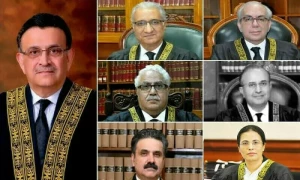21 ویں آئینی ترمیم کا فیصلہ دیکھیں، فوج پر ہتھیار اٹھانے والوں پر آرمی ایکٹ کے نفاذ کا ذکر ہے، چیف جسٹس