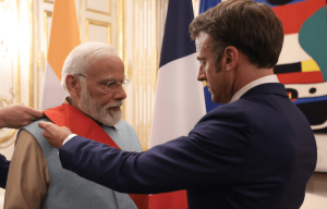 Macron awards India&rsquo;s visiting Modi top France honour