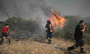 Fresh evacuations as Greek wildfires burn for 9th consecutive day