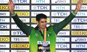 ارشد ندیم نے ورلڈ ایتھلیٹکس چیمپئن شپ میں پاکستان کیلئے پہلا تمغہ جیت کر تاریخ رقم کردی