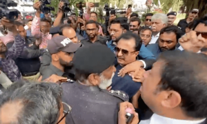 PTI&rsquo;s Haleem Adil Sheikh arrested from outside SHC