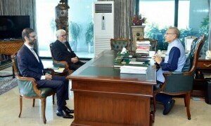 صدر مملکت سے نگران وزیرقانون کی ملاقات، انتخابات پر تبادلہ خیال، آئین کی بالادستی پر زور
