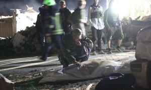 Russian strike kills 51 gathered for wake in east Ukraine