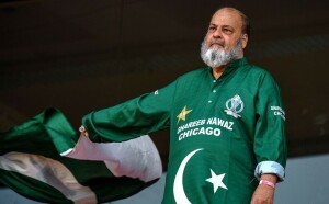 Standing out in the crowd &mdash; a Pakistani fan at India&rsquo;s World Cup