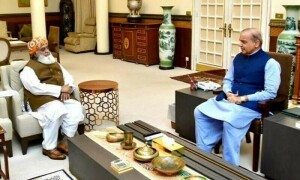 شہباز شریف سے مولانا فضل الرحمٰن کی ملاقات، &rsquo;اشتراک عمل سے آگے بڑھنے پر اتفاق&lsquo;