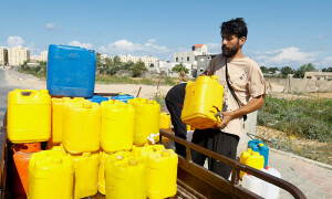 In Gaza, people resort to drinking salty water as garbage piles up