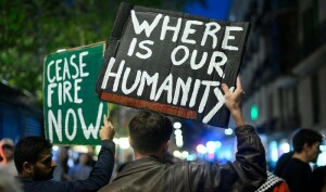 PHOTOS: Demonstrators in Barcelona protest Israel&rsquo;s Gaza bombardment
