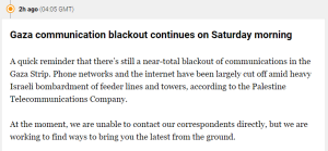 Al Jazeera unable to contact its correspondents directly