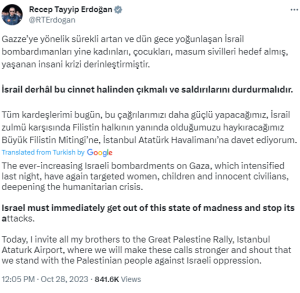 Turkiye&rsquo;s Erdogan urges Israel to stop &lsquo;madness&rsquo; and end Gaza strikes
