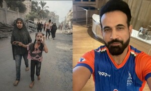 عرفان پٹھان کا غزہ کے معصوم بچوں سے کھل کر اظہار یکجہتی