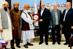 JUI-F chief meets Hamas leaders in Qatar as latter call on Muslim world to &lsquo;unite against Israeli injustices&rsquo;