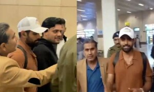 ورلڈکپ سے باہر ہونے والے قومی ٹیم کے کپتان بابراعظم لاہور پہنچ گئے