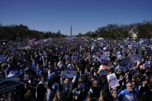 Demonstrators gather in Washington to back Israel, condemn anti-Semitism