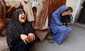 Gaza health ministry says 32 dead from one family in strike on refugee camp