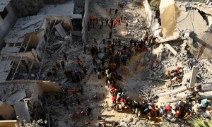 Gaza health ministry says more than 80 killed in strikes on refugee camp