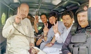 PTI Shangla leaders held for violating Section 144