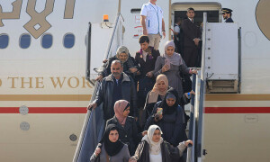 PHOTOS: Palestinians evacuated from the Gaza Strip arrive in Egypt
