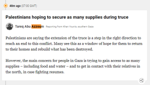 Palestinians hoping to secure &lsquo;as many supplies&rsquo; during truce: reporter