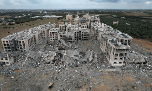 PHOTOS: Aerial view of destruction caused by Israeli strikes in central Gaza