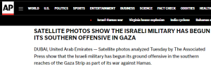 Satellite images show Israel has begun ground offensive in southern Gaza: report