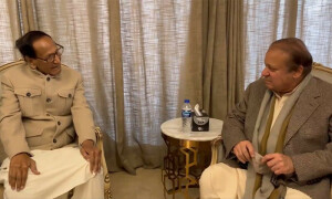 مسلم لیگ(ن) کے قائدین کی لاہور میں چوہدری شجاعت حسین سے ملاقات