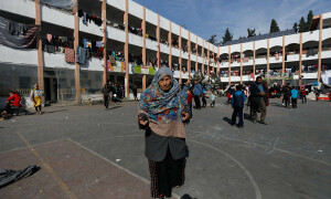 PHOTOS: Palestinians shelter at a school in Rafah after Israeli strikes