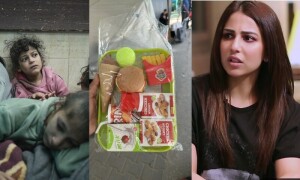 غزہ کے بچوں کو &rsquo;کھانے کی طرح نظر آنے والے کھلونے&lsquo; دینے پر اشنا شاہ برہم